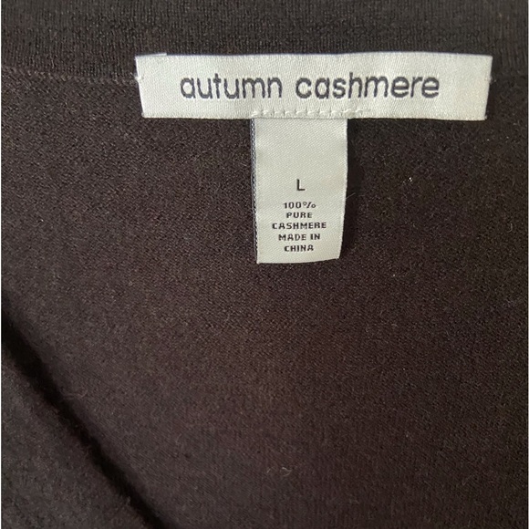 Autumn Cashmere brown V tunic style sweater size L - Picture 2 of 7